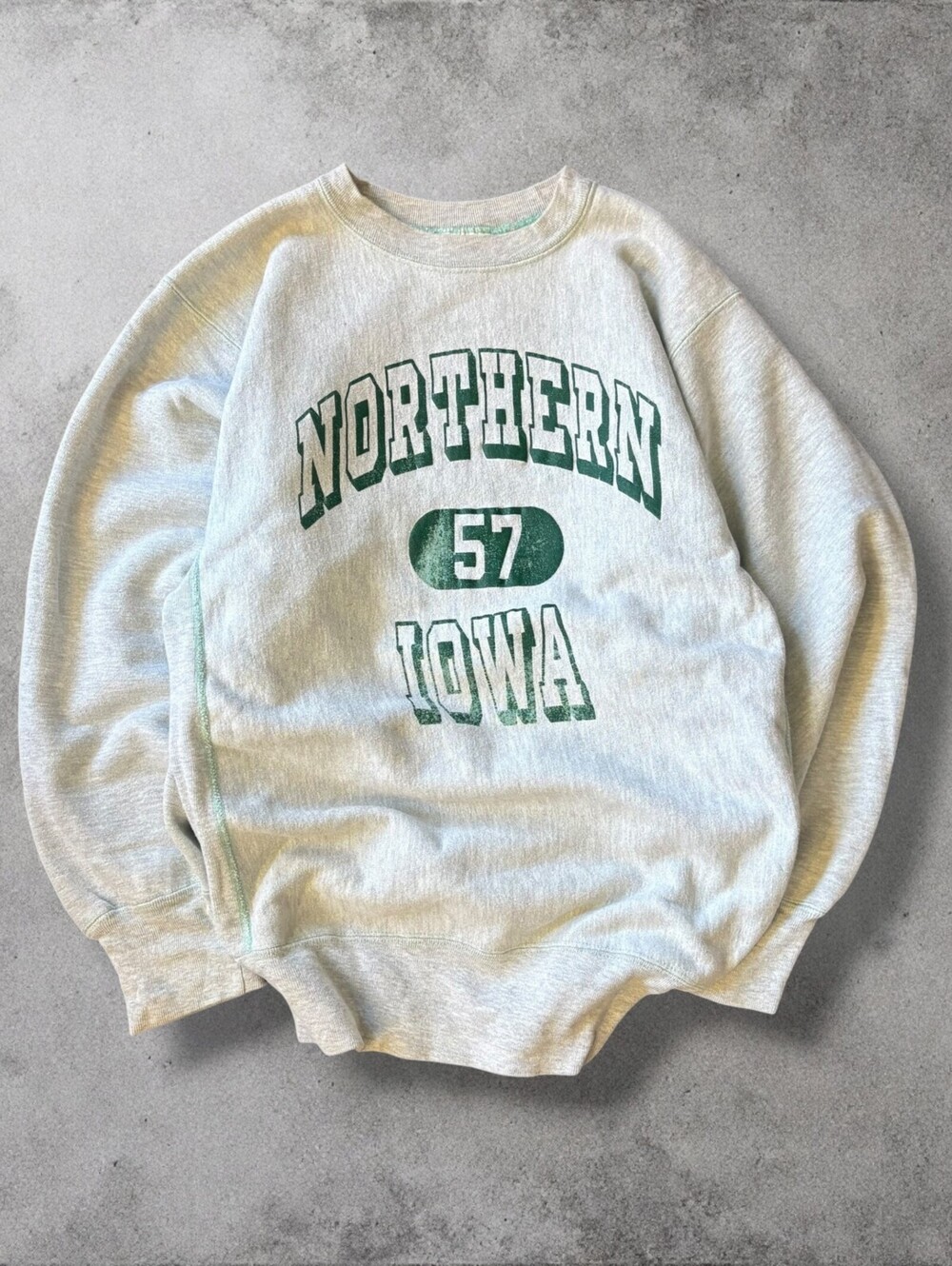 Vintage 80s Reverse Weave Warmup Northern Iowa Crewneck Sweatshirt Mens XL